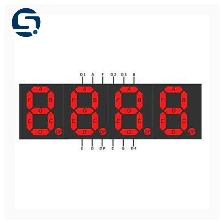 Paparan Led 7 Segmen 4 Digit